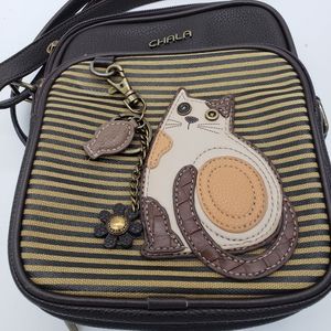 Chala Patch Cat Crossbody Faux Leather Handbag